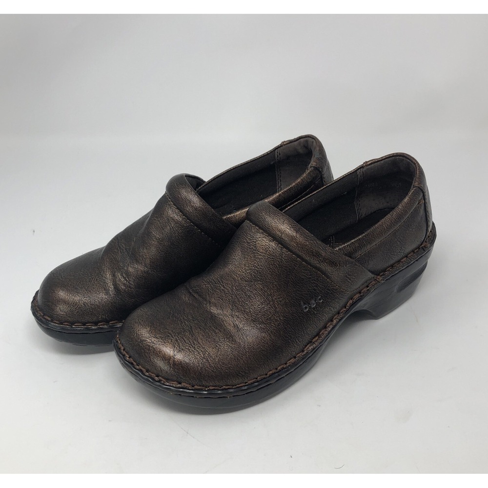 BOC Born Peggy Clog bronze faux leather mule Women's Shoes Size 7.5